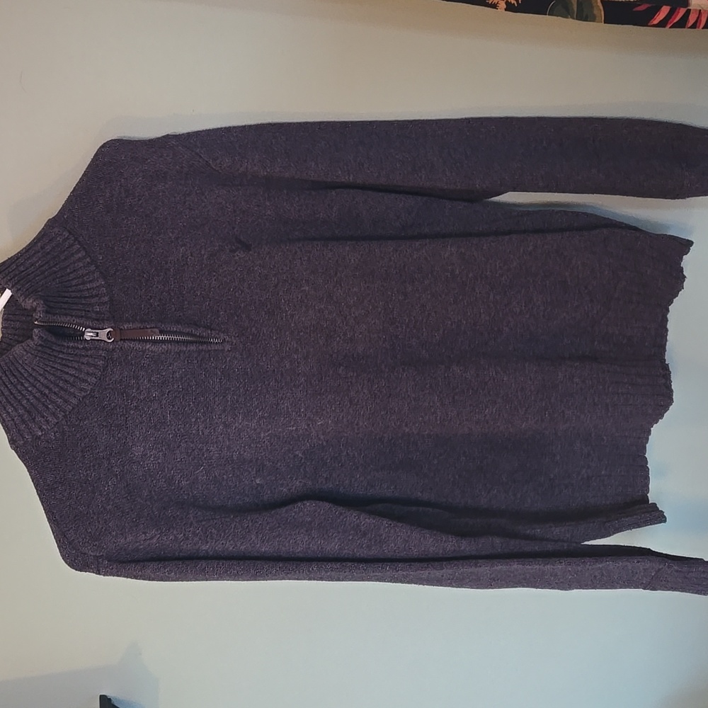 Men's American Eagle  1/4 zip sweater medium grey